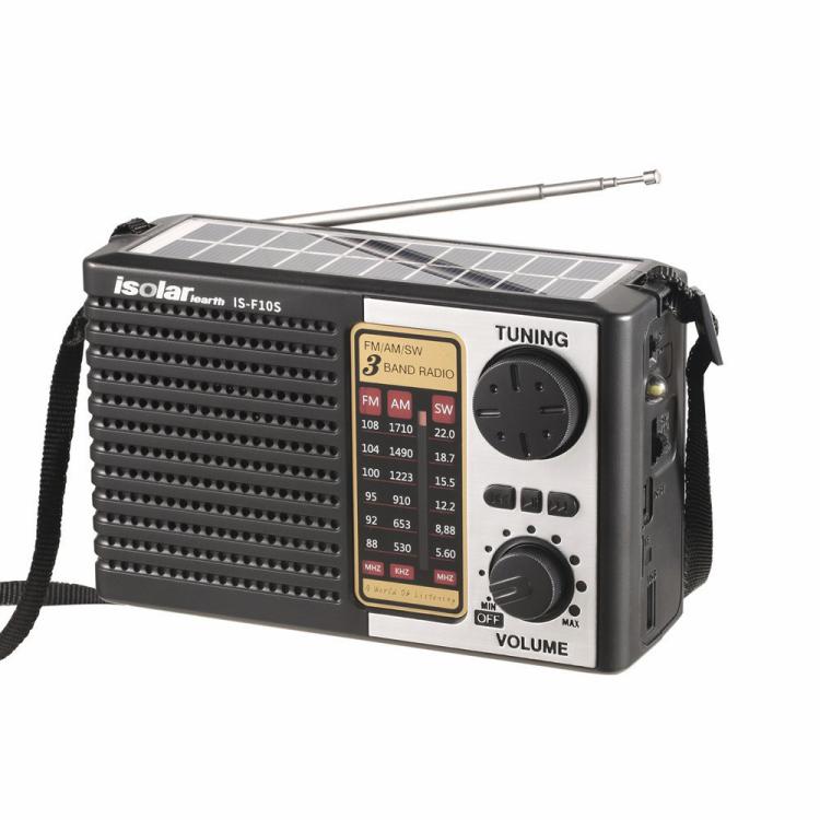 Isolariearth IS-F10S Radio FM/AM/SW a banda intera alimentata ad energia solare con altoparlante Bluetooth e torcia elettrica Isolariearth IS-F10S Radio FM/AM/SW a banda intera alimentata ad energia solare con altoparlante Bluetooth e torcia elettrica